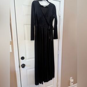 Elegant Black Wrap Dress